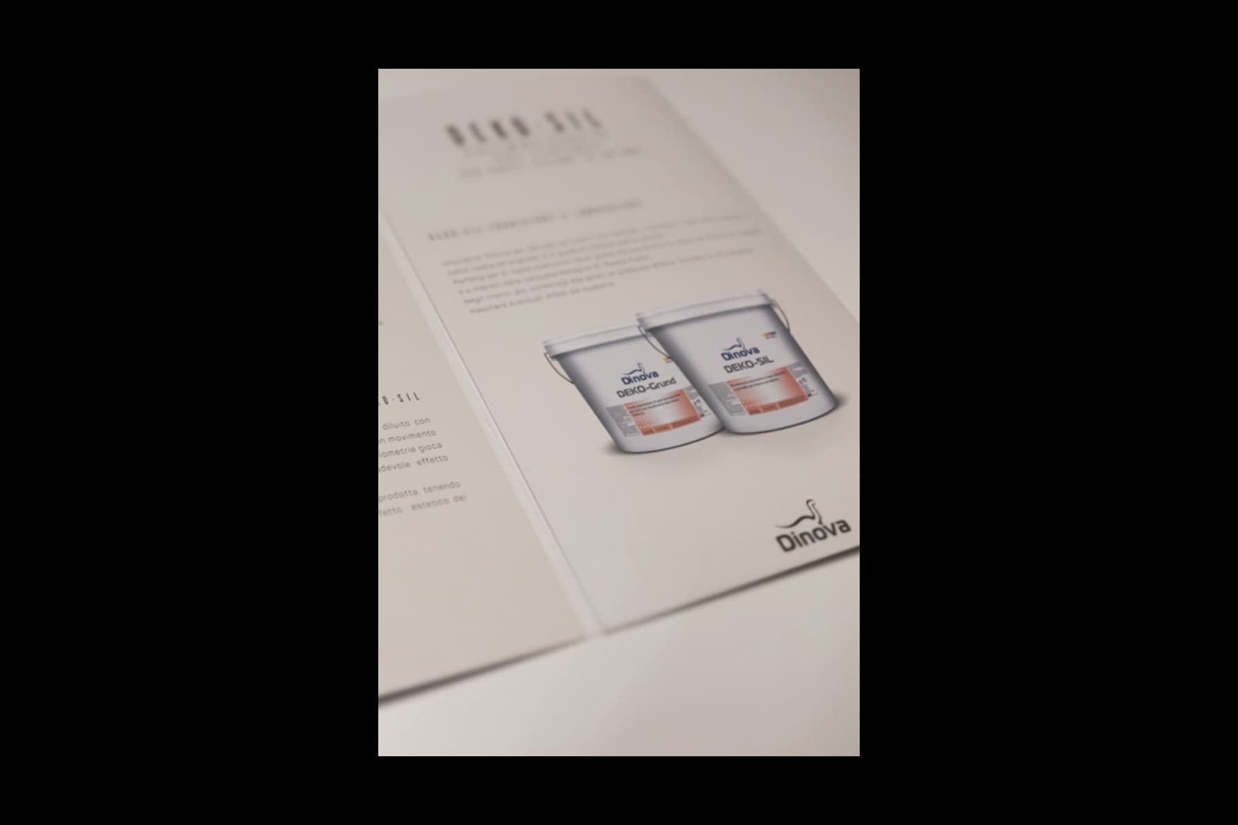 rbrochure dekosil of dinova italia made by whitestudio umberto scaglia