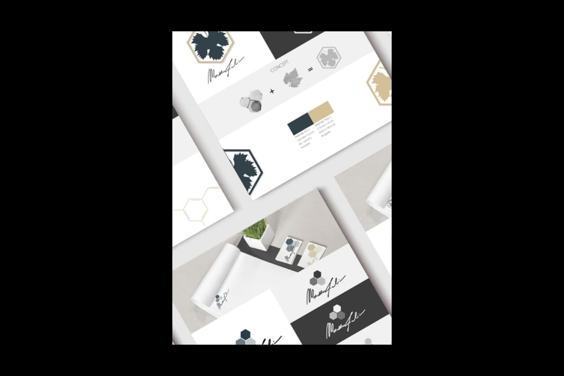 brand identity for winery marcazzan made by whitestudio umberto scaglia