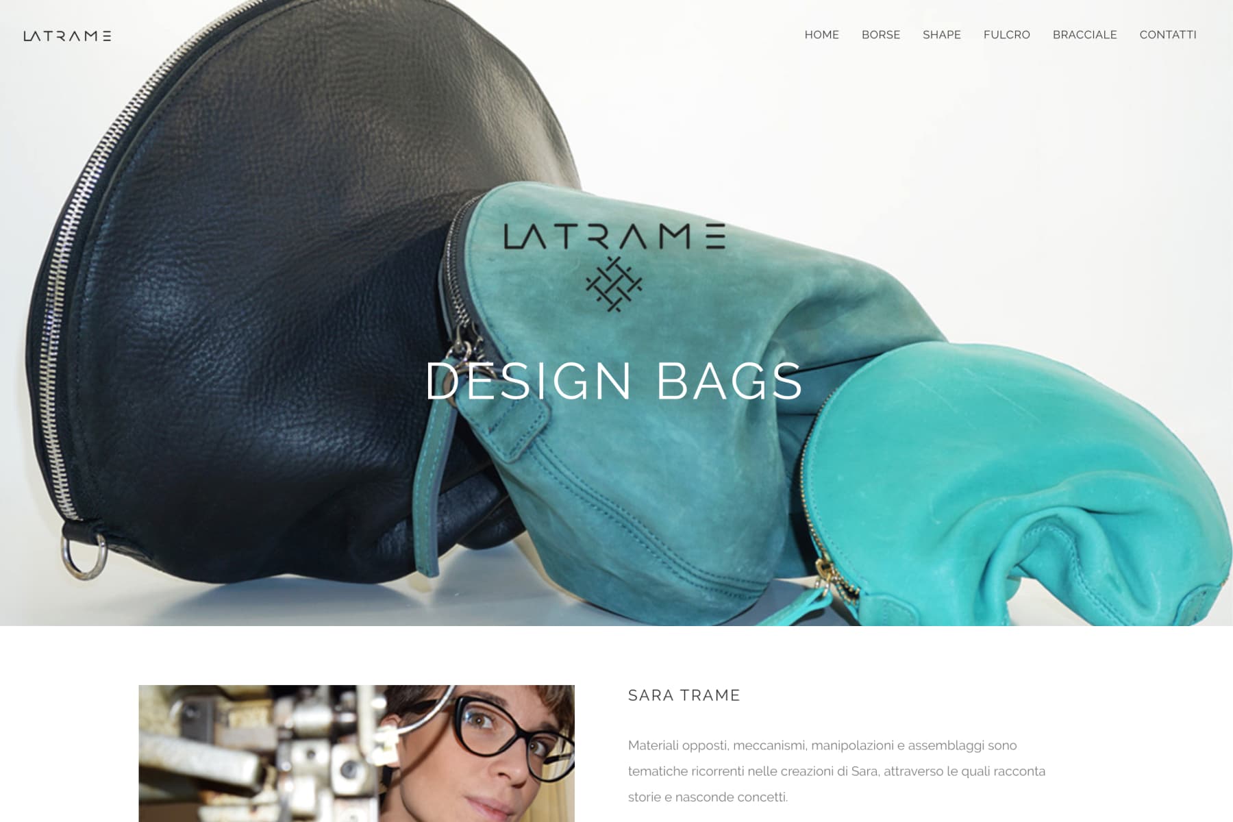 web-site la trame design sara treme from umberto scaglia